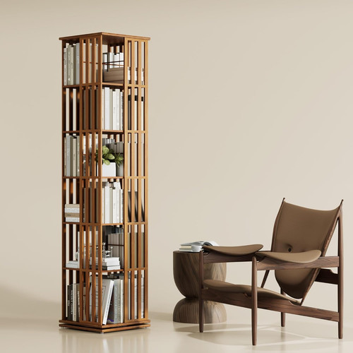 Rotating bookshelf tower - rotating, 360